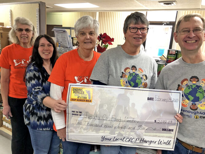 Juniata County hunger ministries receive checks from CROP Walk